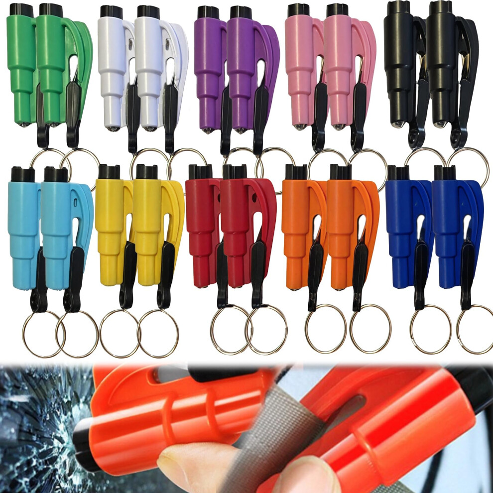 Car Emergency Escape Tool 20 Pack With Window Breaker Seatbelt Cutter And Survival Whistle 9455672749640