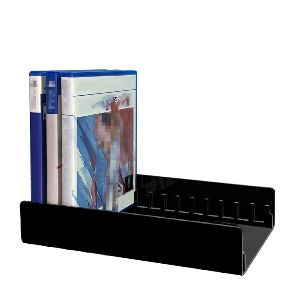 Game Disk Storage Rack Holds 12 Discs, Vertical Acrylic Disc Organizer Tower For Ps5 Pro Black 9113335693784