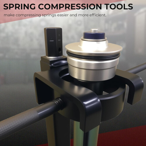Motorcycle Fork Tool Kit with Precision Oil Level Gauge and Ergonomic Spring Compressor for All Fork Types 1