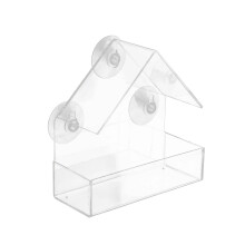 Squirrel Proof Bird Feeder with Easy Refill Lift Lid, Transparent Seed Compartment for Garden