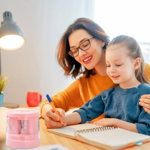 (Pink) Automatic Pencil Sharpener Pencil Sharpener Pencil Sharpener Usb Rechargeable 2