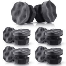 Tire Shine Applicator with Wave Pattern Precision, Washable Reusable Car Detailing Foam Sponge, 10 Pack