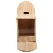Wooden Squirrel and Bird Feeder Outdoor Dual Purpose Weather Resistant Garden Wildlife Station