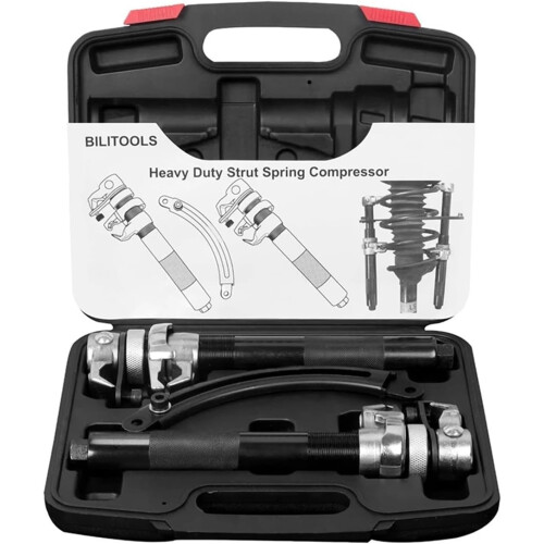 Heavy Duty Coil Spring Compressor Tool with Extendable Bracket for Car and Truck Strut  Black 1