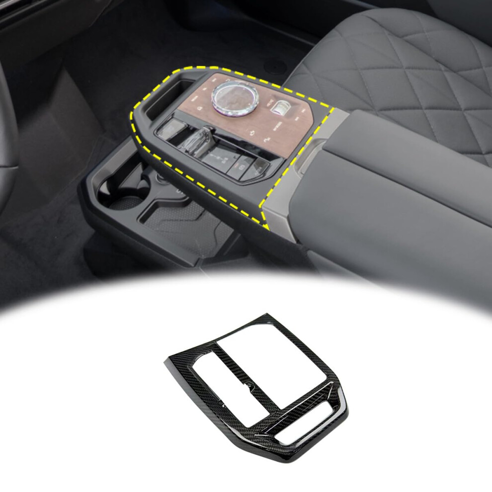 Carbon Fiber Center Console Trim With Glossy 3D Finish And Scratch Protection For Bmw Ix 20222024 9455672754095