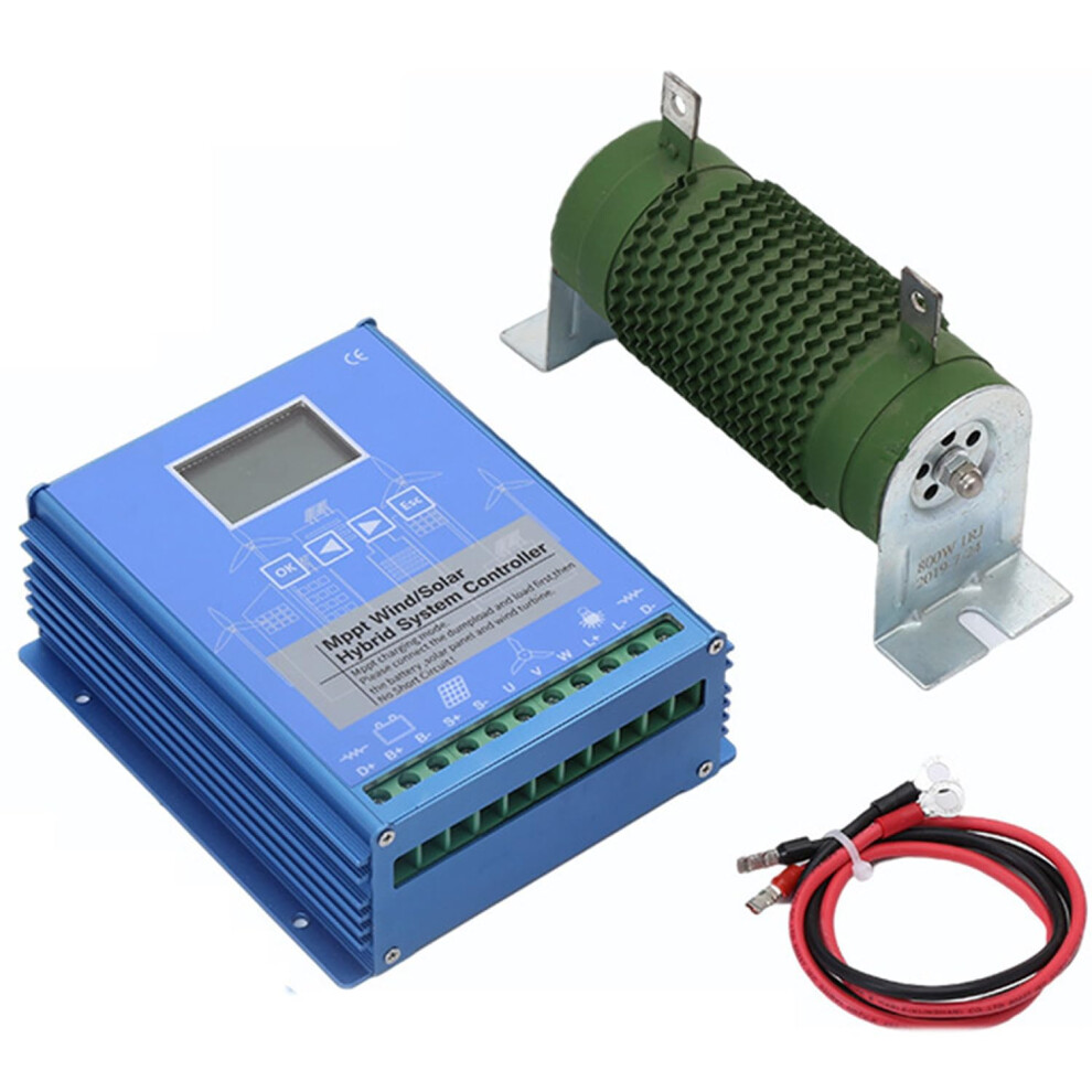 600W Hybrid Wind Solar Mppt Charge Controller 48V Dual Outputs Lcd Off Grid Street Light 9174973433132