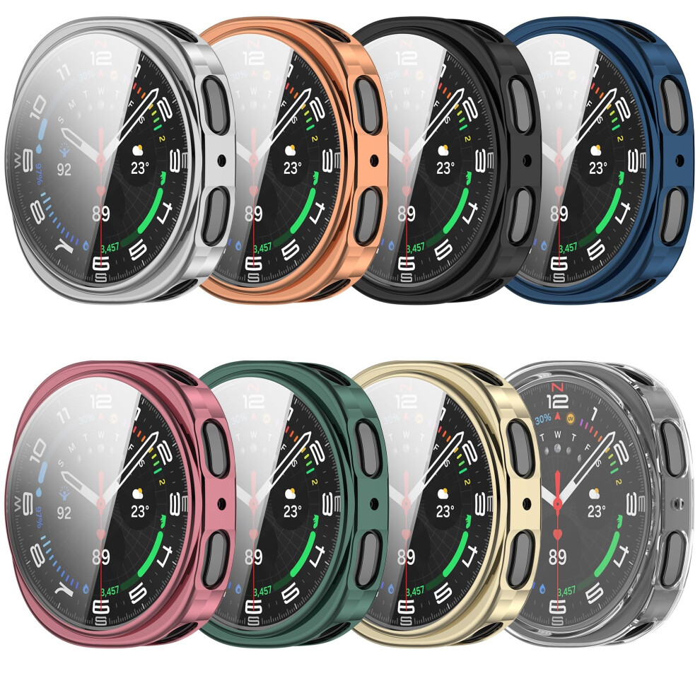 Case For Samsung Galaxy Watch 8 44Mm With Screen Protector, Slim Tpu Bumper Allaround Protection 8Pack 9070919912566