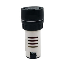 Industrial Warning Buzzer 22mm Panel Mount 24V AC/DC  Decibel Black Cabinet Alert