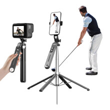 71' Tall Phone Tripod with Wireless Remote, 360 Rotating Handle, Foldable Selfie Stick for Golf and Outdoor Use S25NBlack