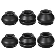 Universal Rubber Tie Rod Boots Set with HeatResistant Ball Joint Dust Covers, 6 PCS Car Protection