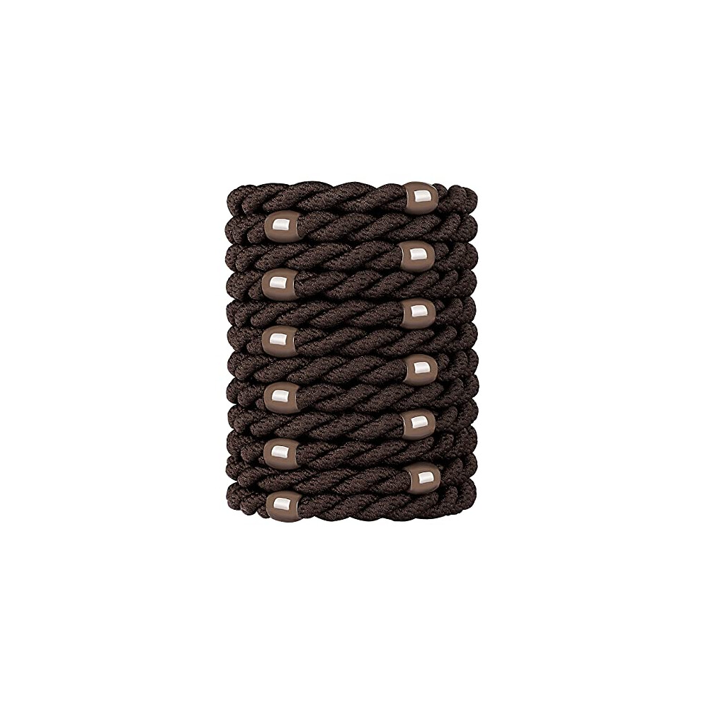 Unisex Elastic Hair Ties For Thick And Curly Hair, Gentle Seamless Ponytail Holders, Durable Soft Fabric