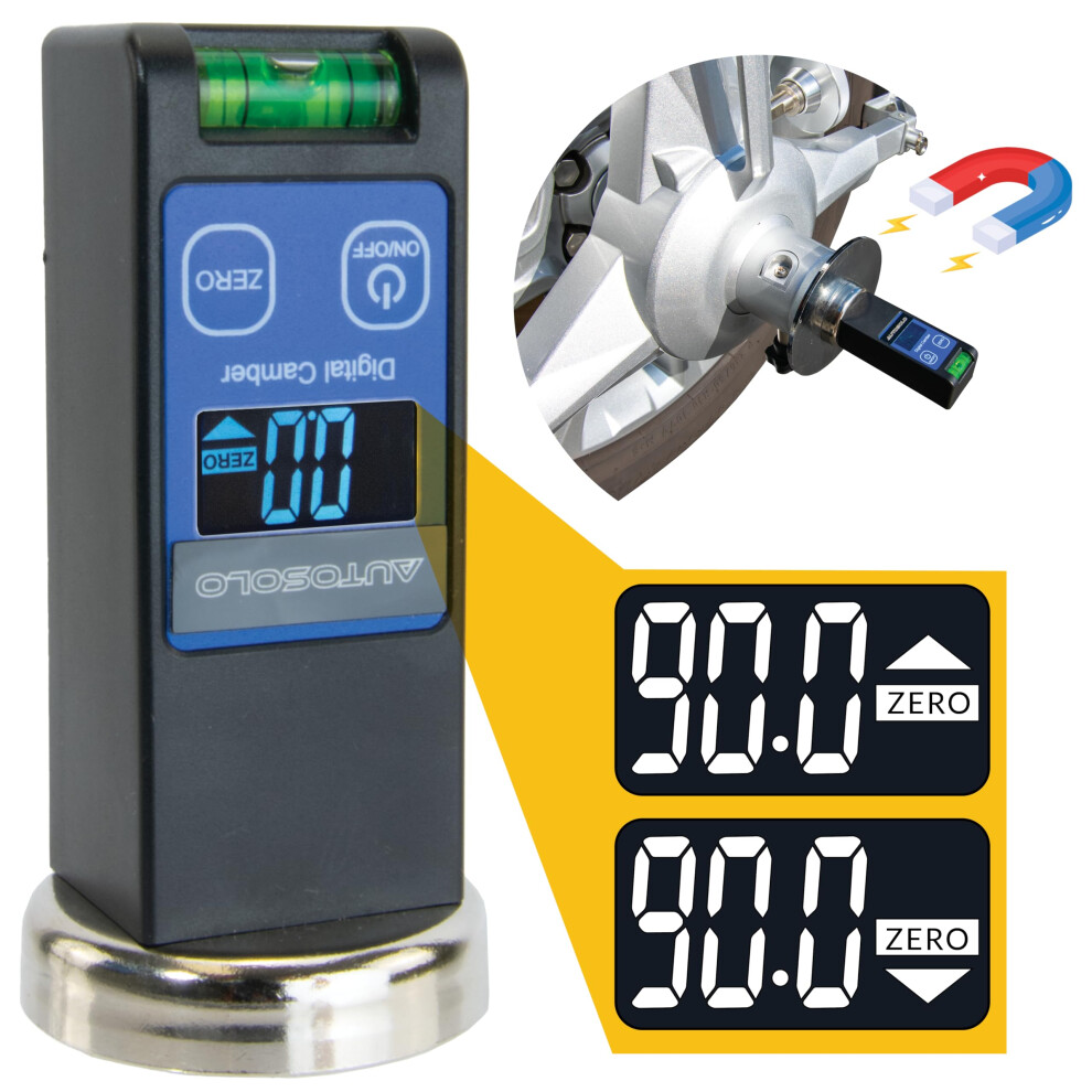 Digital Wheel Alignment Tool Camber Caster Gauge With Magnetic Base Lcd Display For Car Truck 9455672756242