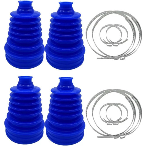 Universal Silicone CV Boot Kit 4 Pack, Durable Dust Cover with Secure Clamps for Car 2