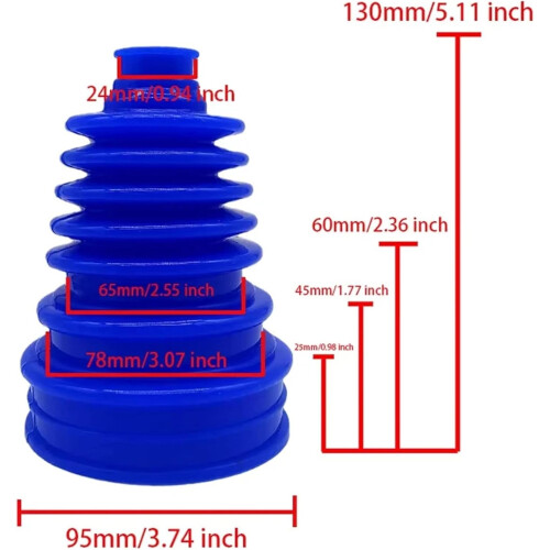 Universal Silicone CV Boot Kit 4 Pack, Durable Dust Cover with Secure Clamps for Car 1