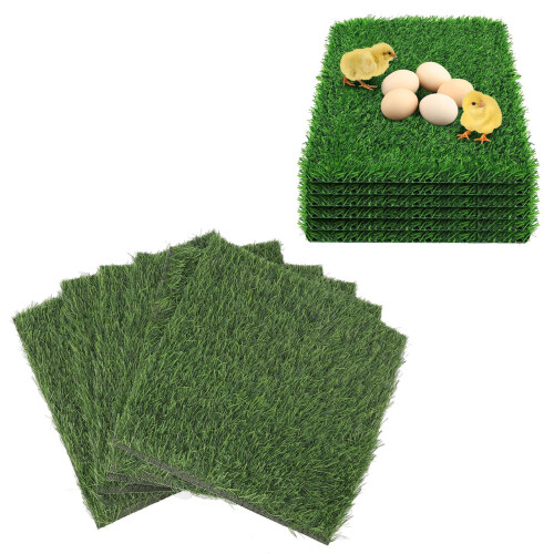 Chicken Nesting Pads with Egg Protection Surface, Reusable Artificial Grass Liners for Coop and Poultry 2