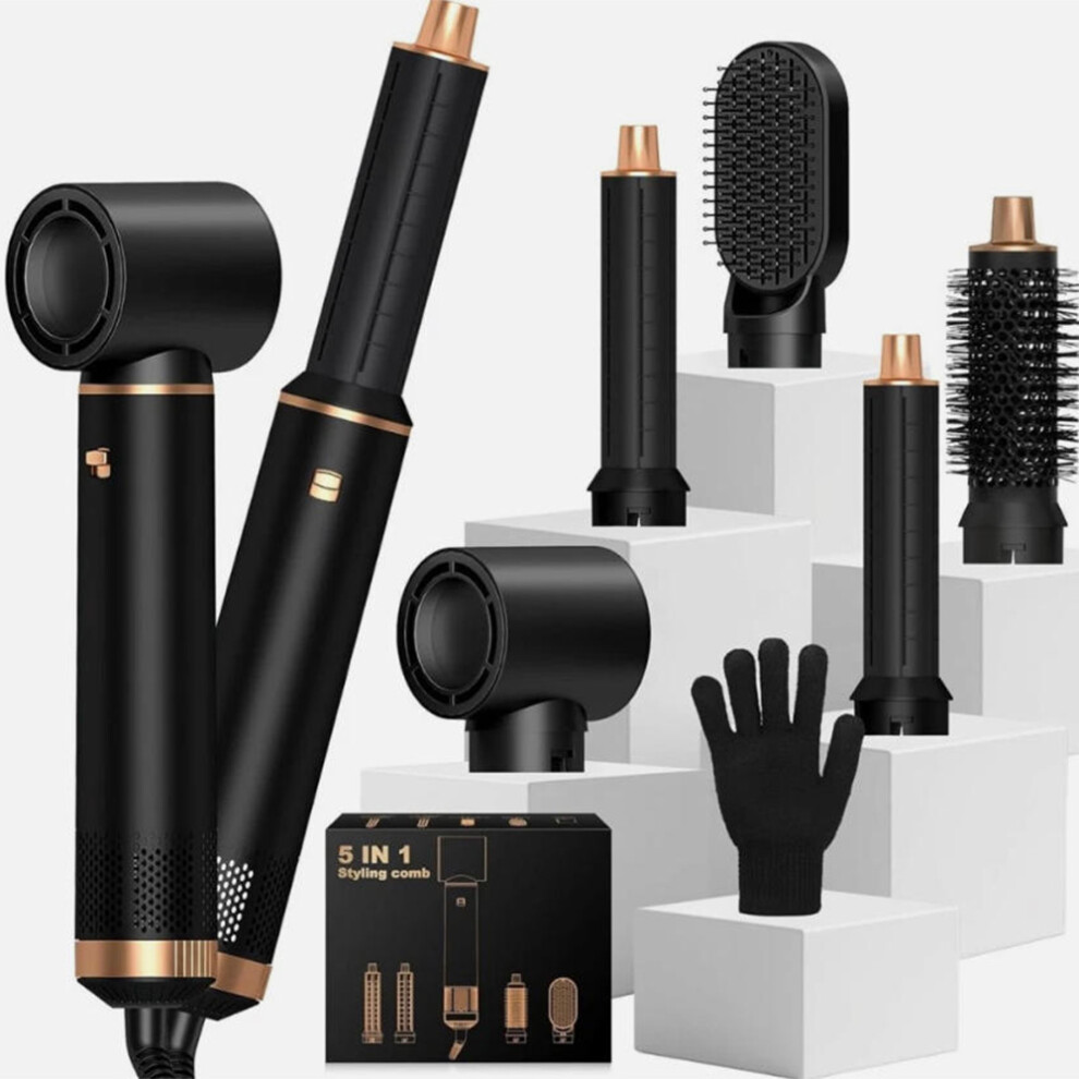 5 in 1 Hair Curling Iron Styler Curler Straightner Air Styler Brush