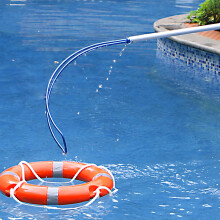 Aluminum Telescopic Rescue Pole with Safety Hook 5m Adjustable Lifesaving Pool Reach Tool