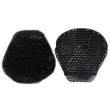 Motorcycle Seat Cushion Gel Pad with Breathable Honeycomb Design for Pressure Relief 2pcs Black