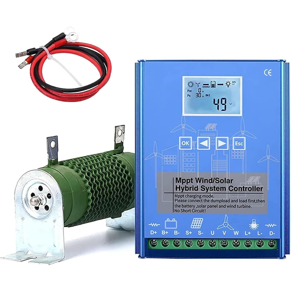Mppt Wind Solar Hybrid Charge Controller 12V With Lcd Display For Efficient Offgrid Charging 9044945359664