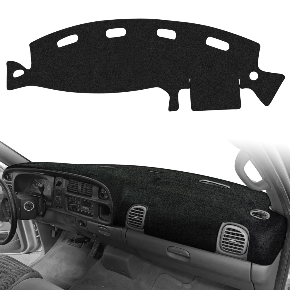 Dashboard Cover For Dodge Ram 19982001 Felt Dash Mat Nonslip Uv Protection Glare Reduction 9455672757782