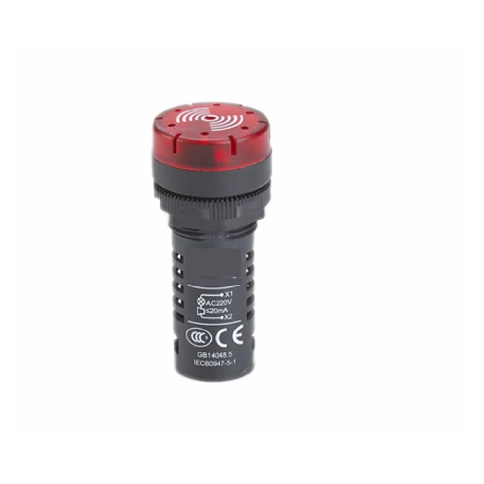 Warning Buzzer With Intermittent Flashing Loud Alarm Chime, Easy Panel Mount Lay5sfm Red/Light 9455672854351