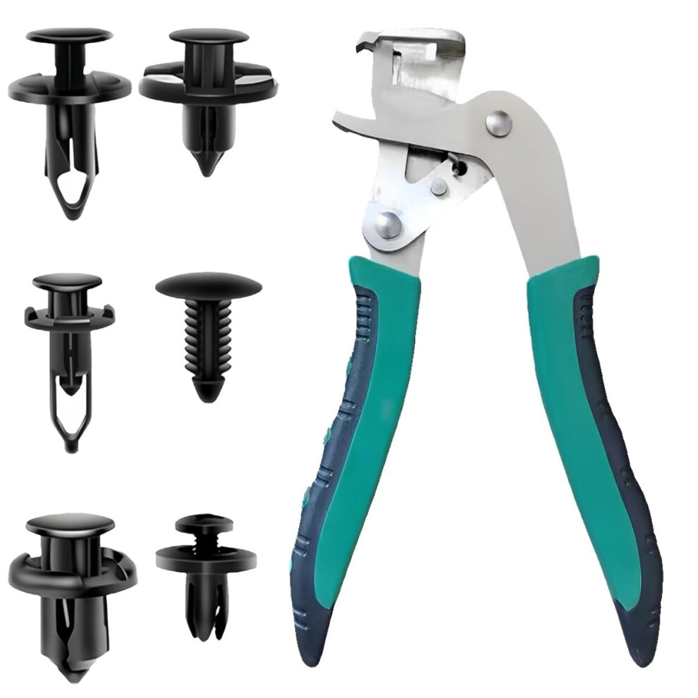 Automotive Trim Removal Tool With Panel Clip Pliers, Heavy Duty Springloaded Grip, 200Pcs Rivets 9053599085638