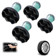 Tire Shine Applicator NoDrip 3D Foam Sponge for Car Detailing, Reusable Pad for All Tire Gel, 4pcs Green