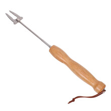 Stainless Steel Extendable Roasting Forks for Campfire BBQ with Secure Food Hold and Adjustable Length