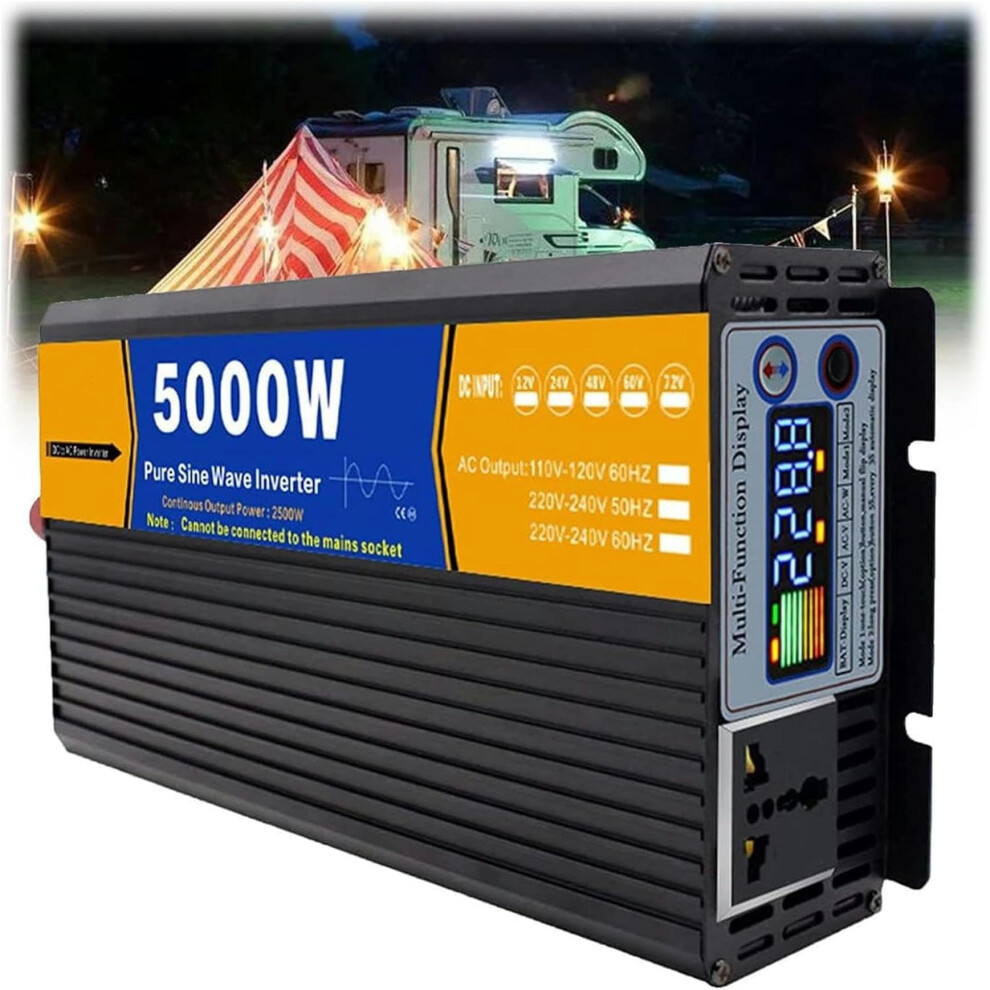 5000W Pure Sine Wave Inverter 12V 24V 48V Low Frequency Solar Power Inverter Charger For Home Rv Boat 9174973436256