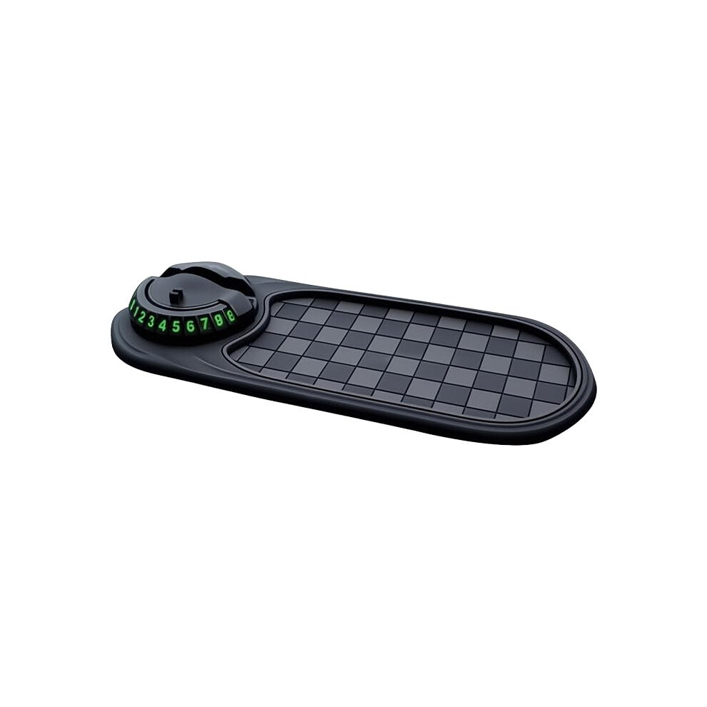 Car Dashboard Organizer With 360 Rotatable Phone Holder And Antislip Storage Tray Grey 9455672760706