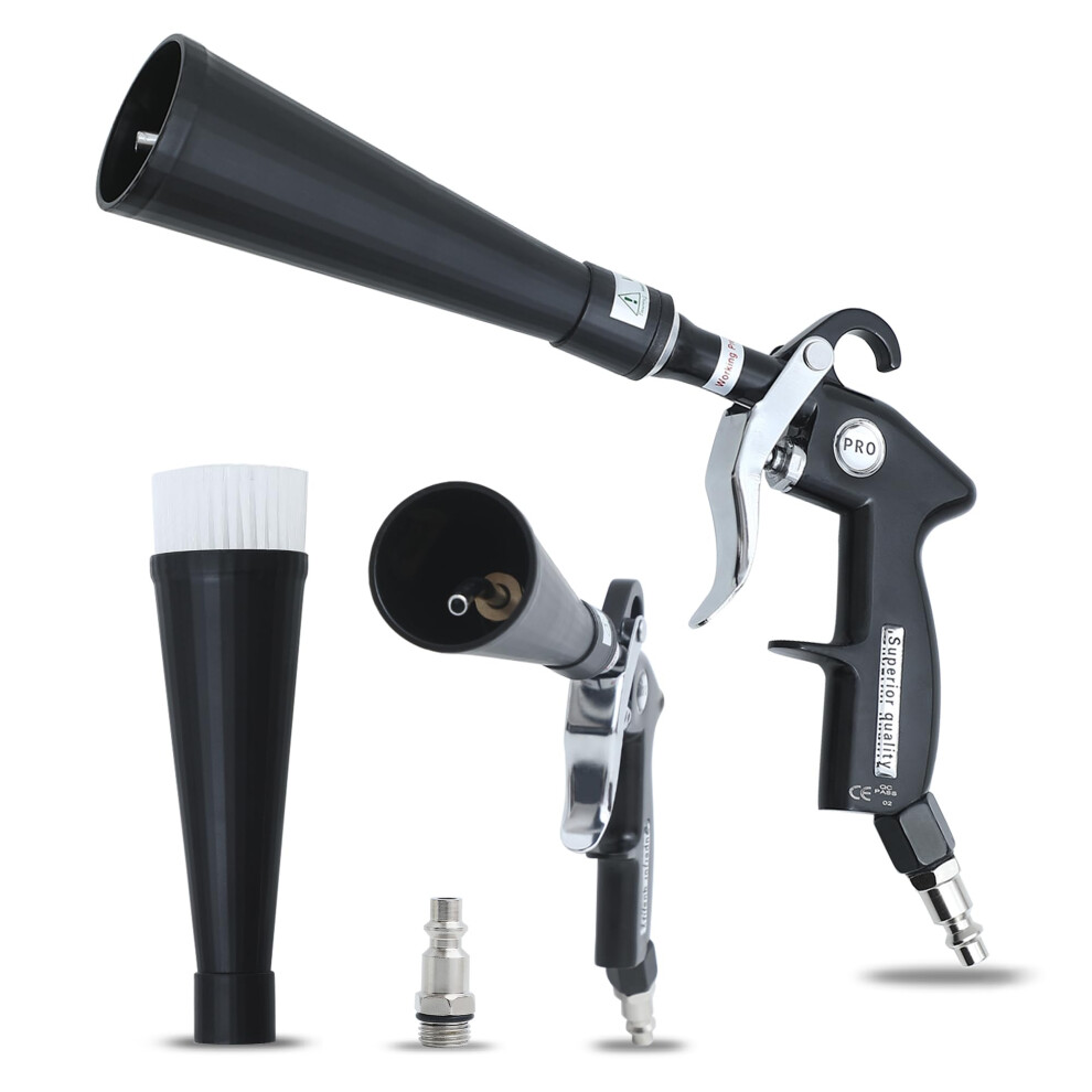 Car Cleaning Gun Pressure Air Blower For Deep Interior Detailing With Nozzle Vortex Tool 9053599086864