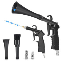 Car Cleaning Gun with  Pressure Airflow, 360 Swivel, Soft Brush for Interior Detailing