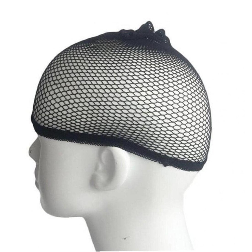 Unisex Black 3Pcs Nylon Hair Net Wig Cap Pack Keeps Hair Neat Breathable Lightweight Stretch Fit