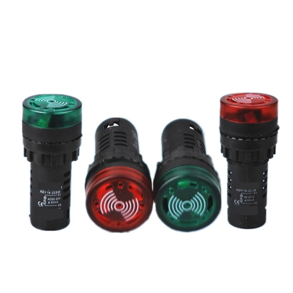 12V Panel Mount Warning Buzzer With Bright Flash Alert Industrial Alarm 9053599195634