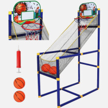 Kids Outdoor Arcade Style Basketball Stand With Net Hoop Balls Pump