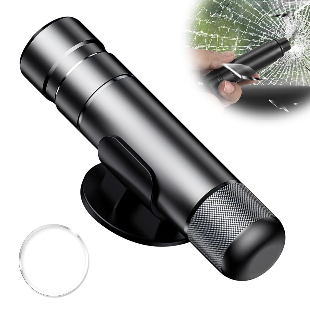Car Safety Hammer Emergency Glass Breaker With Seat Belt Cutter, 2In1 Mini Escape Tool Black 9053599088080