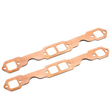 Copper Exhaust Manifold Gasket Set for Chevy Small Block 327 305 350 383, LeakProof Reusable Design