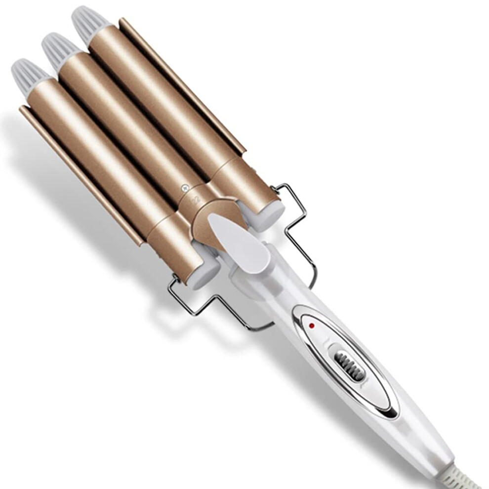 Triple Barrel Hair Waver Curling Iron with Fast Heatup 30s and Frizz Reduction Technology