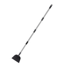 Adjustable Snow Shovel with Long Handle, Durable Metal Construction for Driveway and Walkway Use