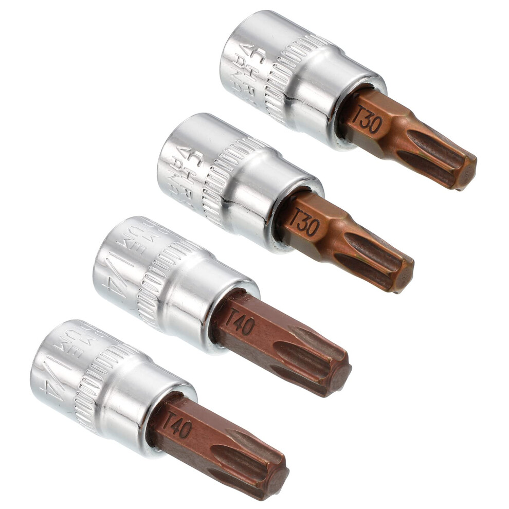 1/4 Inch Drive T30 T40 Torx Bit Socket Set, S2 Steel Crv, Precision Fit, Rust Resistant, 38Mm 9113335698345