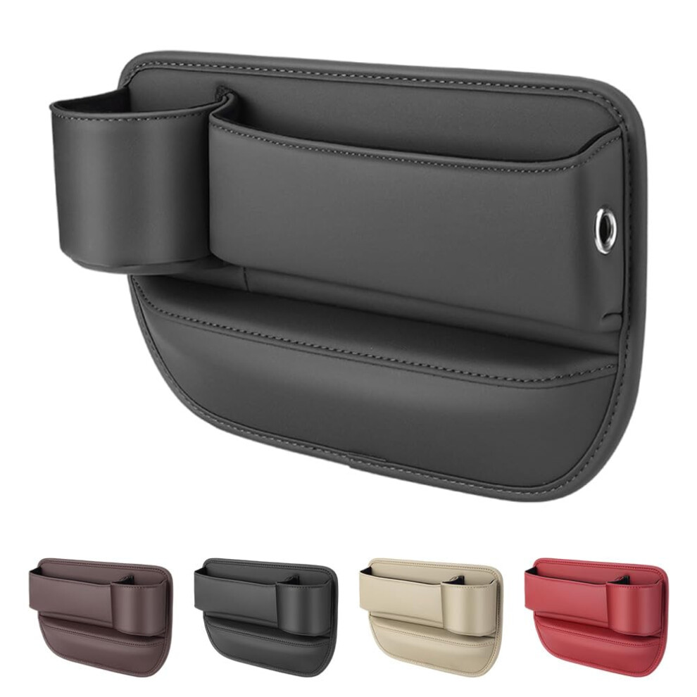 Car Seat Gap Filler With Cup Holder, Pu Leather Side Organizer For Driver, 2 In 1 Storage Box 9053599088660