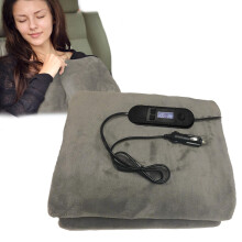 Heated Car Blanket 12V with Adjustable Heating Levels, Automatic ShutOff, Soft Fleece for Winter Travel