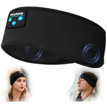 Bluetooth Sleep Headphones with UltraThin Side Sleep Speakers, 10H Playtime, Breathable Headband for Side Sleepers, Dark Black