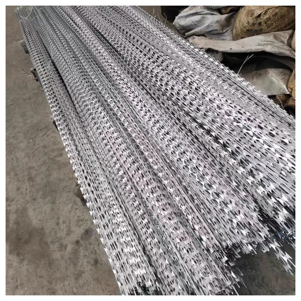 10Pcs Galvanized Steel Razor Wire Security Barbed Ribbon For Outdoor Fence And Garden 9174973437352