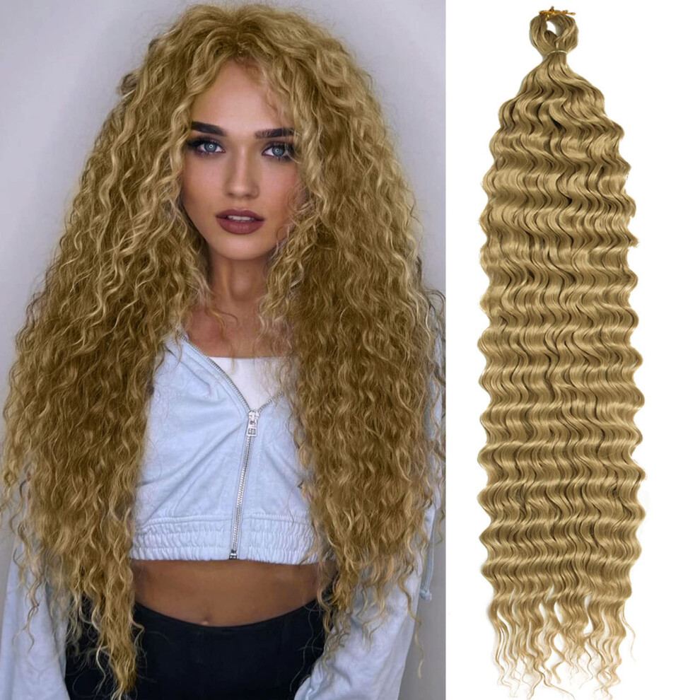 30 Inch Ocean Wave Crochet Braiding Hair Extensions Ombre Deep Wave Passion Twist for Black Women