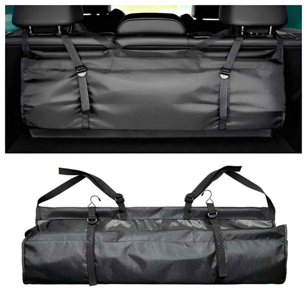 Car Trunk Organizer With Large Capacity Pockets, Foldable Oxford Cloth Backseat Storage For Suv Van Jeep 9053599089582