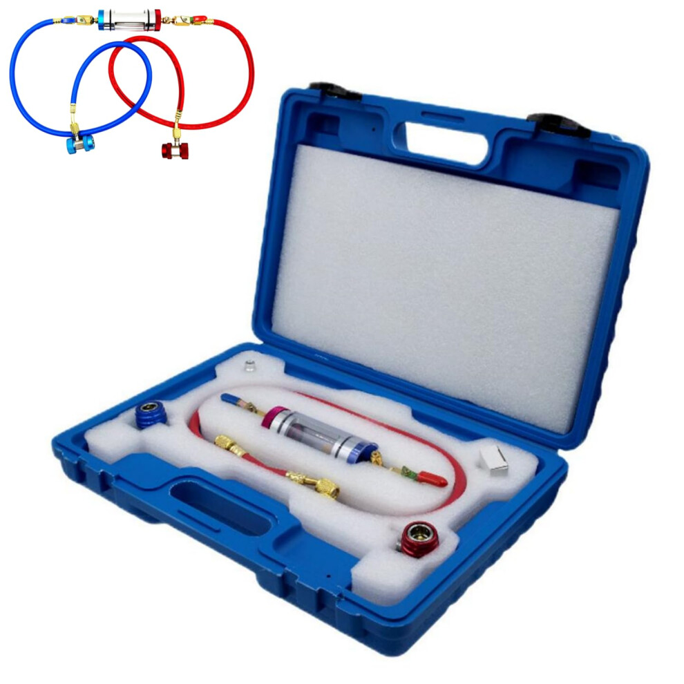 Car Ac Refrigerant Oil Filling Tool With Multilayer Filtration And Quick Connect Couplers 9455672763417
