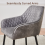 AINPECCA 2PCS Dining Chairs Pad Seat Faux Suede Dark Grey 5