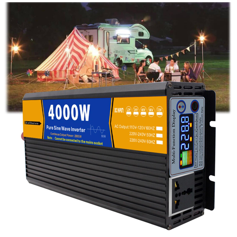 72V To 230V Pure Sine Wave Inverter Charger 4000W Split Phase Solar Power For Off Grid Systems 9174973437864
