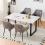 AINPECCA 2PCS Dining Chairs Pad Seat Faux Suede Dark Grey 8